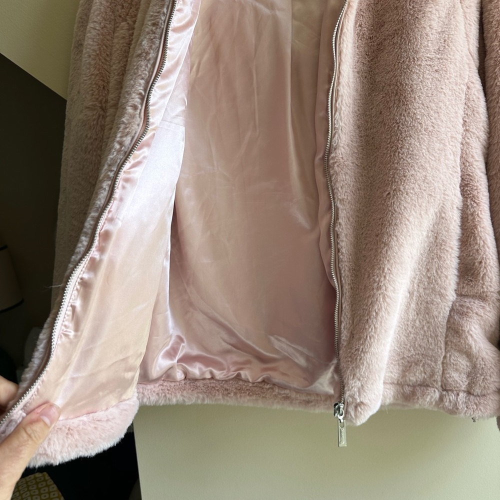 Jou Jou Soft Blush Pink Bomber Jacket - Picture 5 of 9